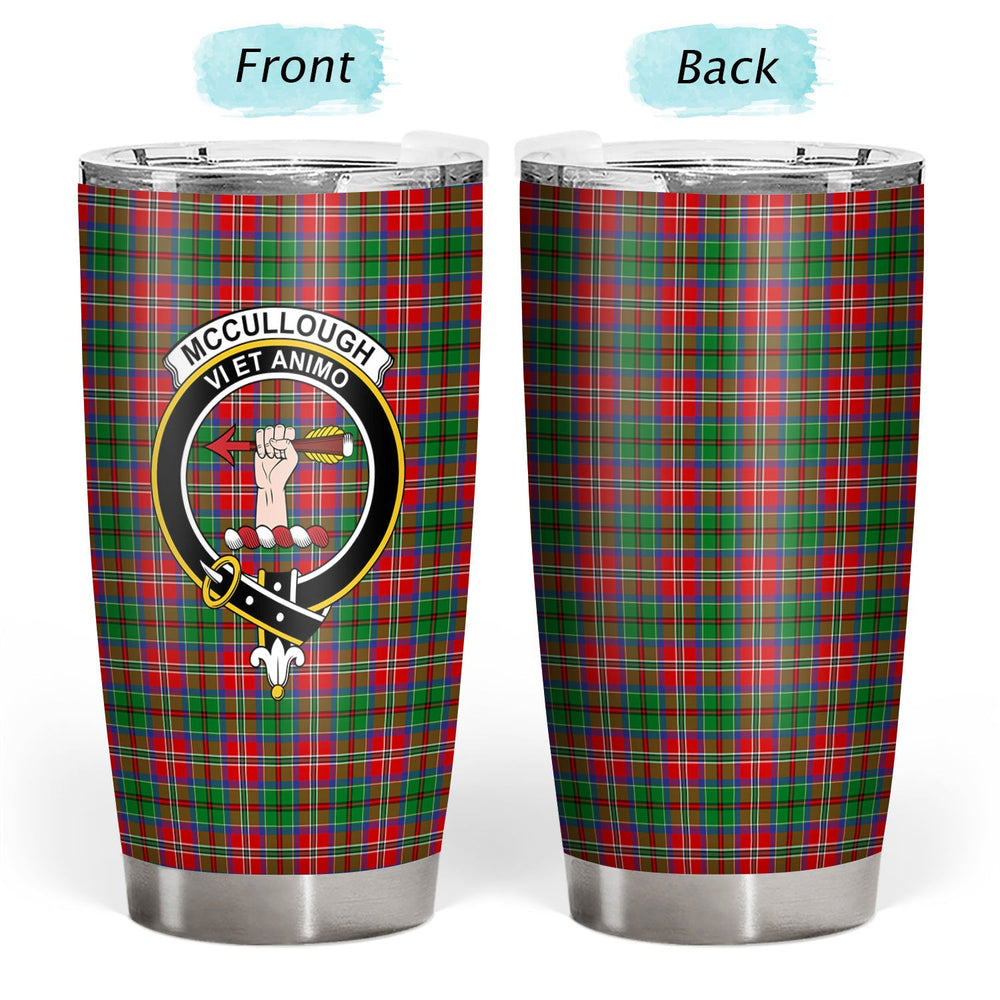 Clan McCullough Tartan Crest Tumbler HH78 Clan Hall Tartan Today   