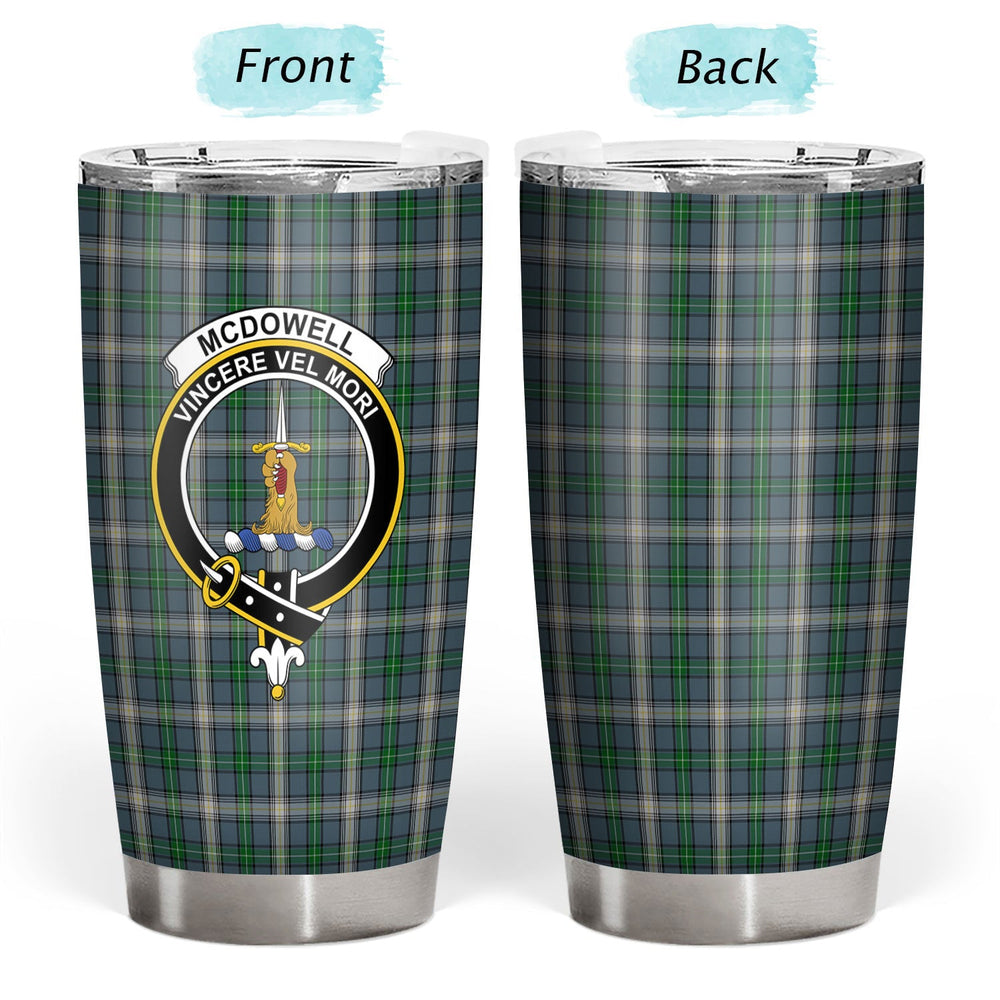Clan McDowell (MacDowell) Tartan Crest Tumbler AC82 Clan Hall Tartan Today   