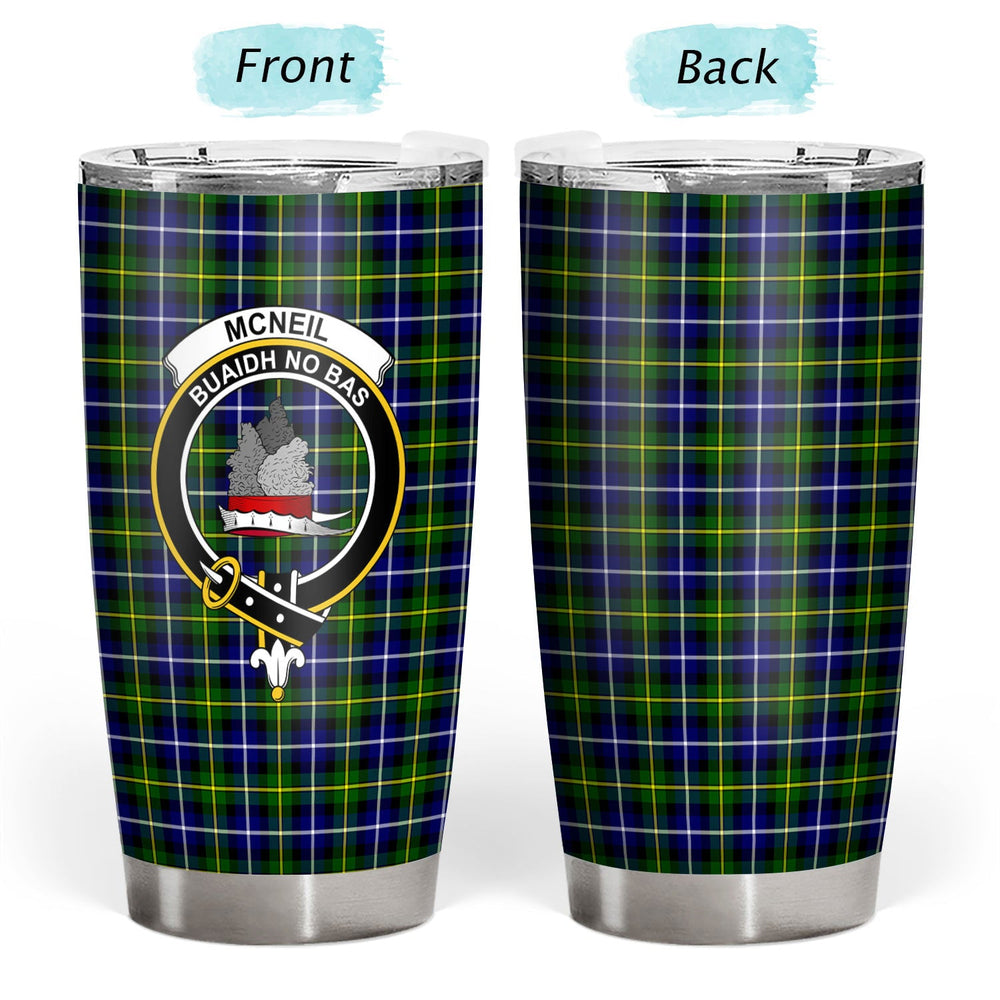Clan McNeil of Barra Modern Tartan Crest Tumbler GE56 Clan Hall Tartan Today   