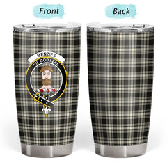 Clan Menzies Black _ White Ancient Tartan Crest Tumbler ND21 Clan Menzies Tartan Today   