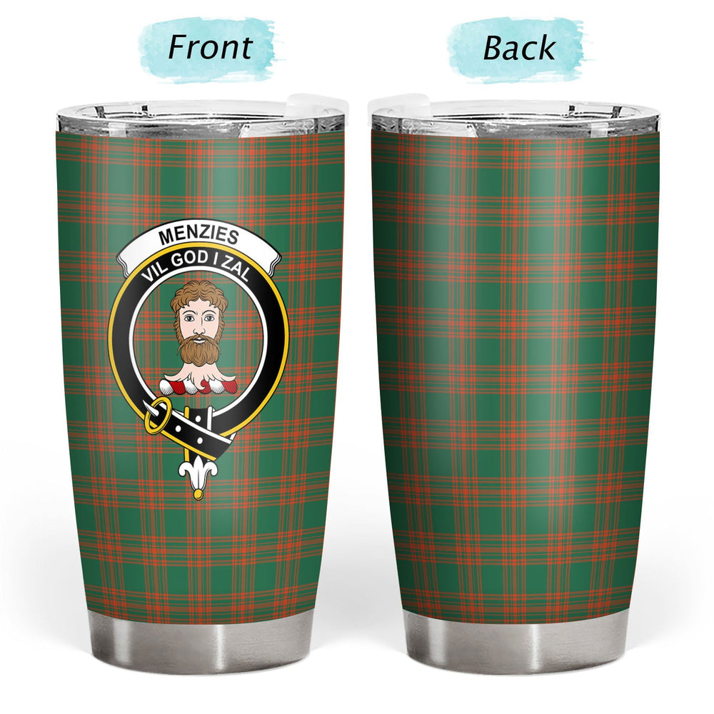 Clan Menzies Green Ancient Tartan Crest Tumbler LL67 Clan Menzies Tartan Today   