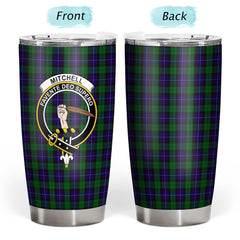 Clan Mitchell Tartan Crest Tumbler OU89 Clan Hall Tartan Today   