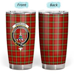 Clan Morrison Red Modern Tartan Crest Tumbler XJ16 Clan Morrison Tartan Today   