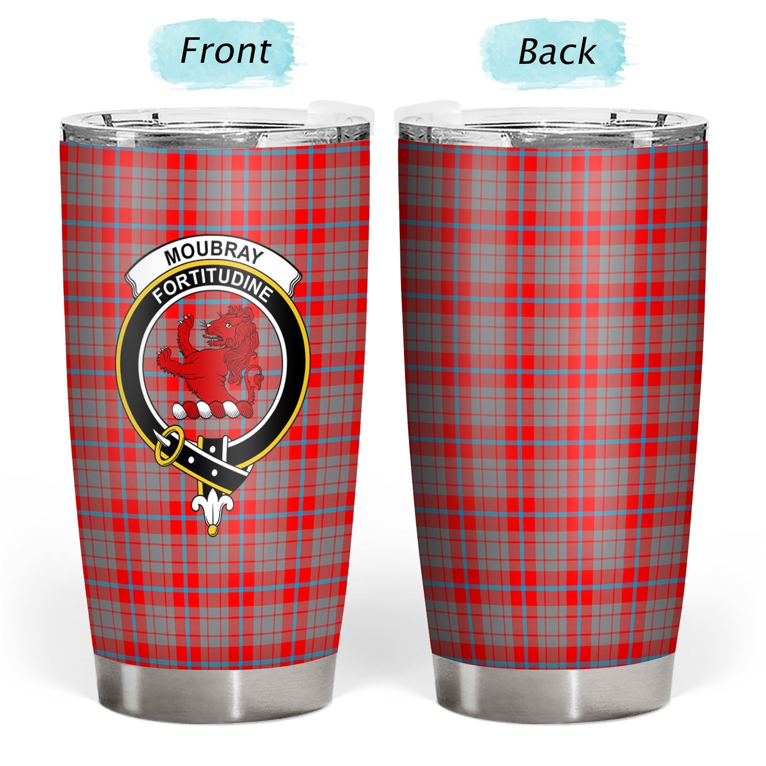Clan Moubray Tartan Crest Tumbler TN31 Clan Moubray Tartan Today   