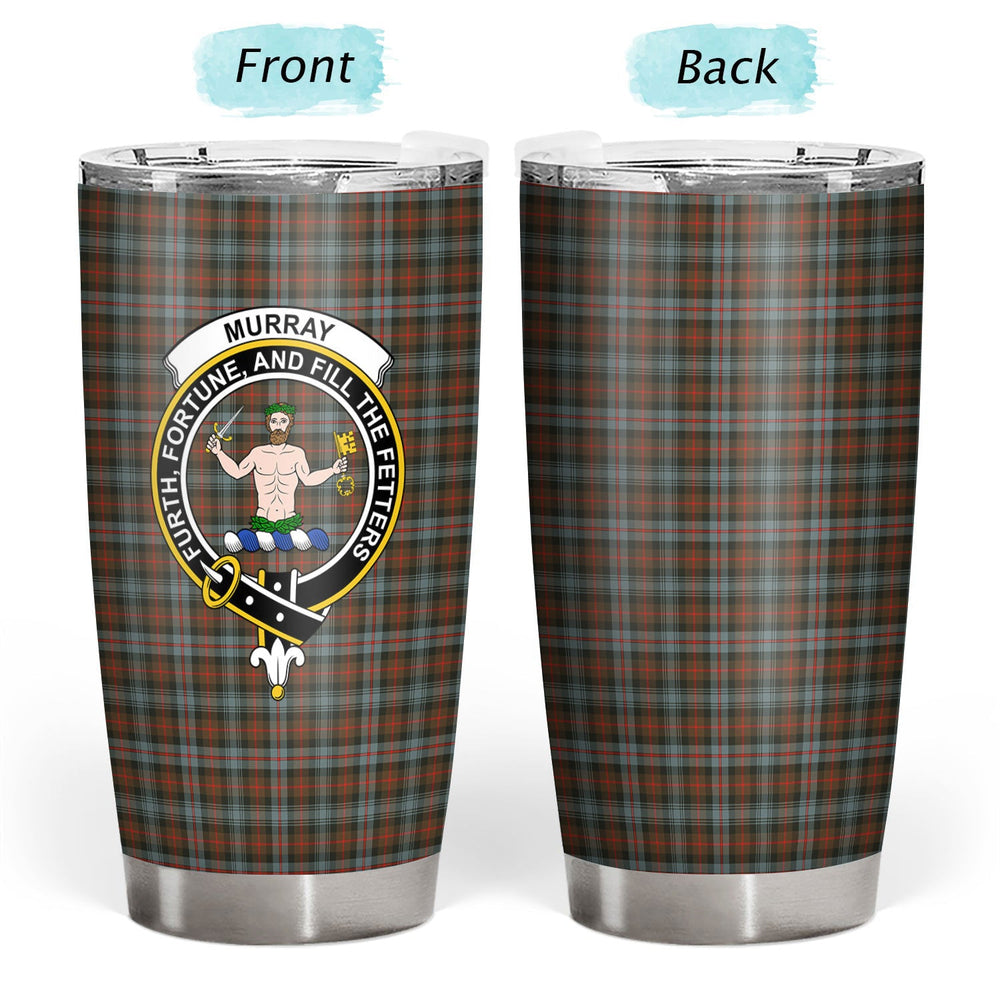 Clan Murray of Atholl Weathered Tartan Crest Tumbler QP71 Clan Murray Tartan Today   