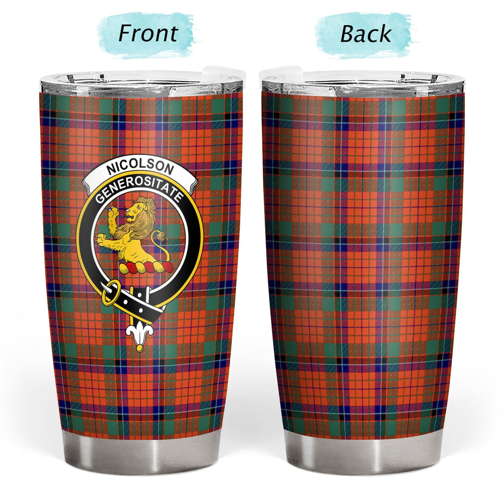Clan Nicolson Ancient Old Tartan Crest Tumbler DN28 Clan Nicolson Tartan Today   