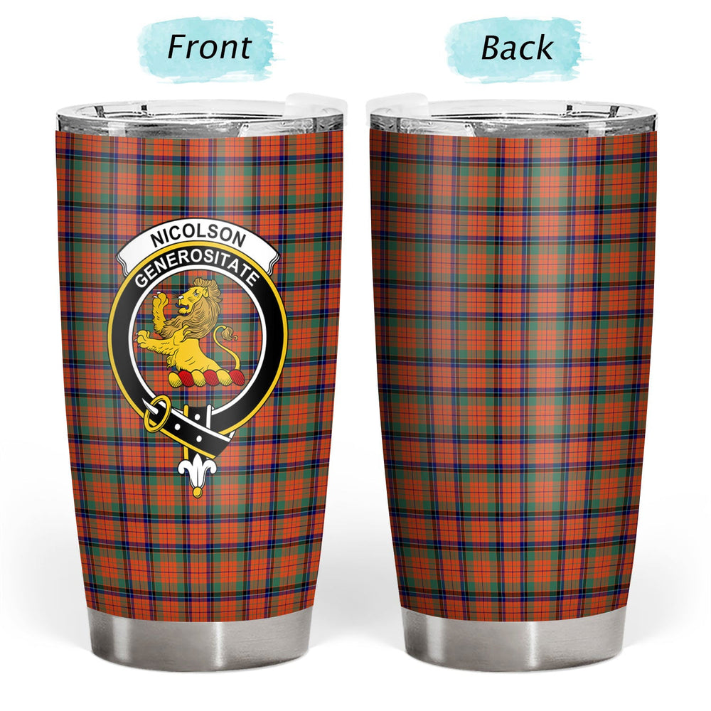 Clan Nicolson Ancient Tartan Crest Tumbler AK59 Clan Nicolson Tartan Today   