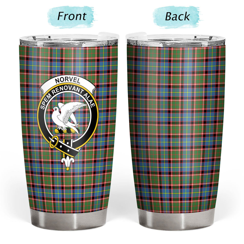 Clan Norvel (or Norvill) Tartan Crest Tumbler SD92 Clan Norvel Tartan Today   