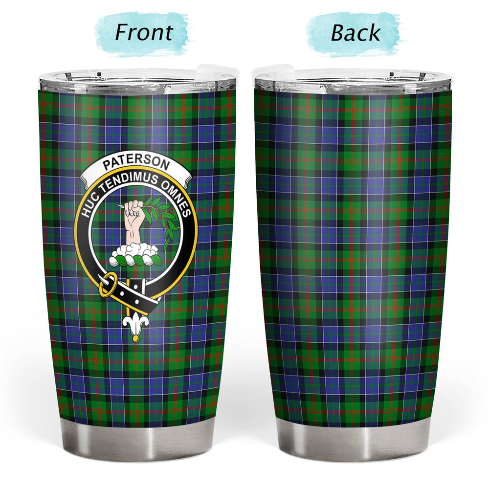 Clan Paterson Tartan Crest Tumbler NL68 Clan Paterson Tartan Today   