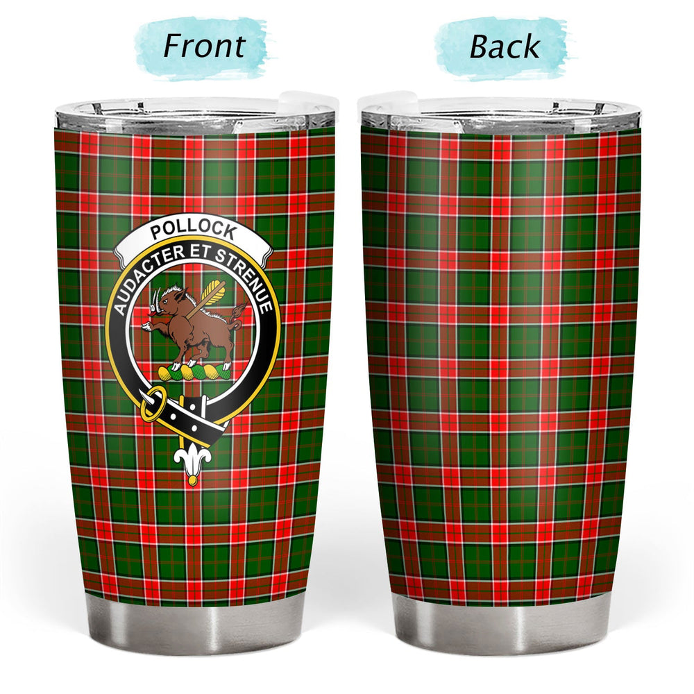 Clan Pollock Tartan Crest Tumbler IH17 Clan Pollock Tartan Today   