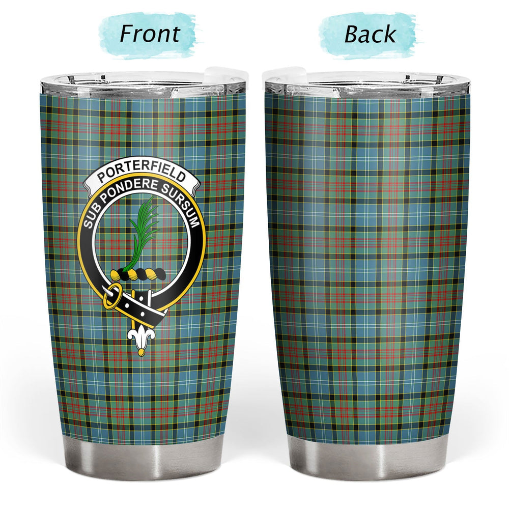 Clan Porterfield Tartan Crest Tumbler GX93 Clan Hall Tartan Today   