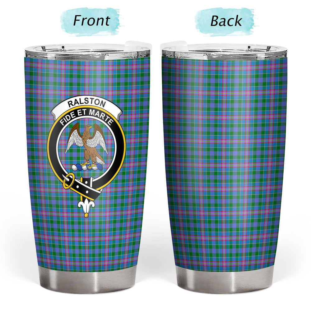Clan Ralston Tartan Crest Tumbler XM25 Clan Ralston Tartan Today   