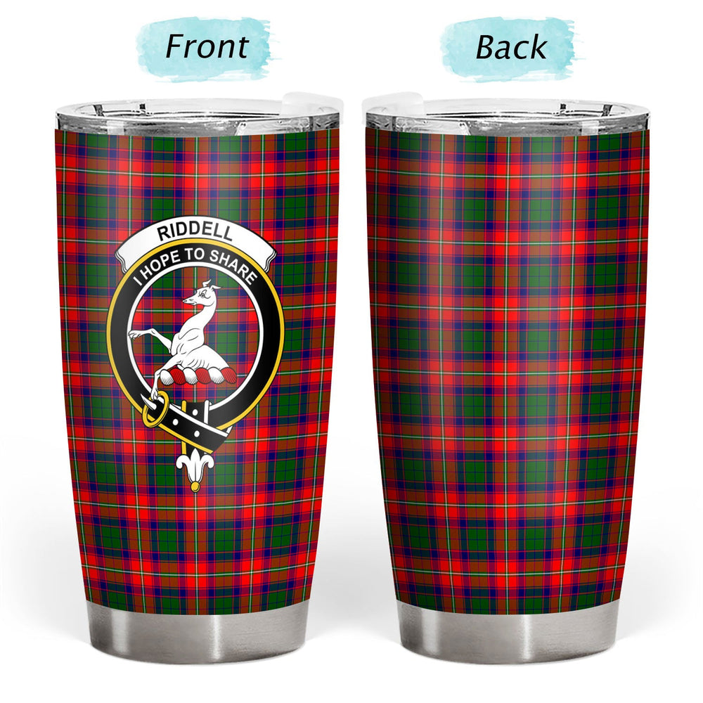 Clan Riddell Tartan Crest Tumbler JR54 Clan Riddell Tartan Today   