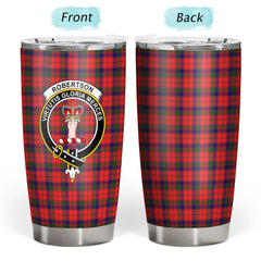 Clan Robertson Modern Tartan Crest Tumbler GW81 Clan Robertson Tartan Today   