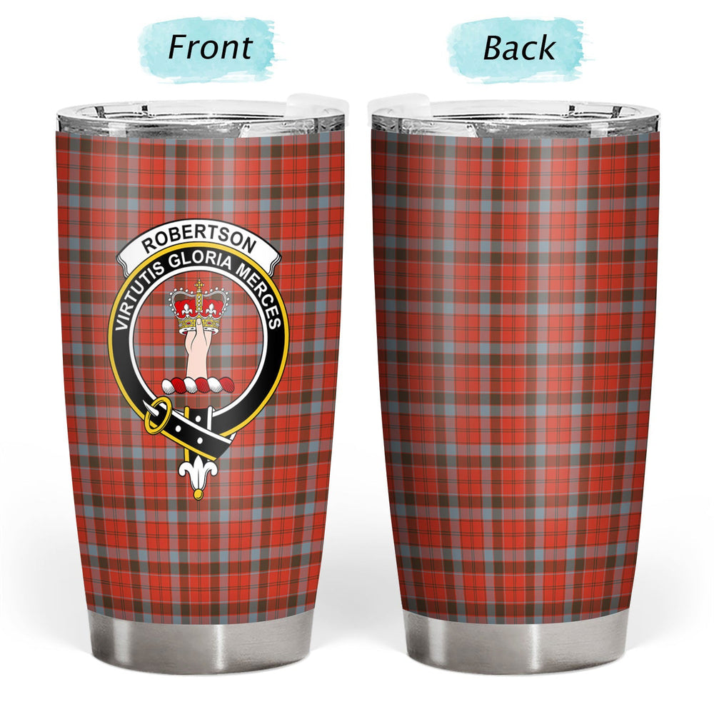 Clan Robertson Weathered Tartan Crest Tumbler CA66 Clan Robertson Tartan Today   