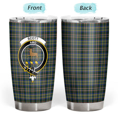 Clan Scott Green Modern Tartan Crest Tumbler FV22 Clan Scott (Scott Tartan) Tartan Today   