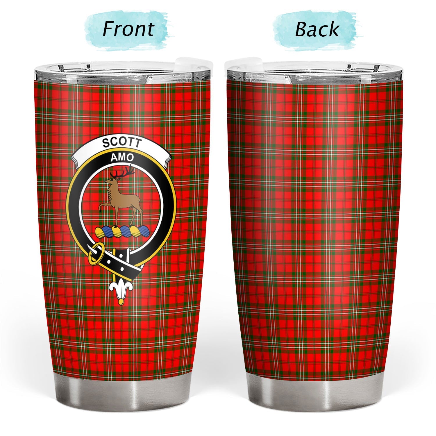 Clan Scott Modern Tartan Crest Tumbler DD91 Clan Scott (Scott Tartan) Tartan Today   