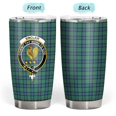 Clan Sinclair Hunting Ancient Tartan Crest Tumbler CT65 Clan Sinclair Tartan Today   