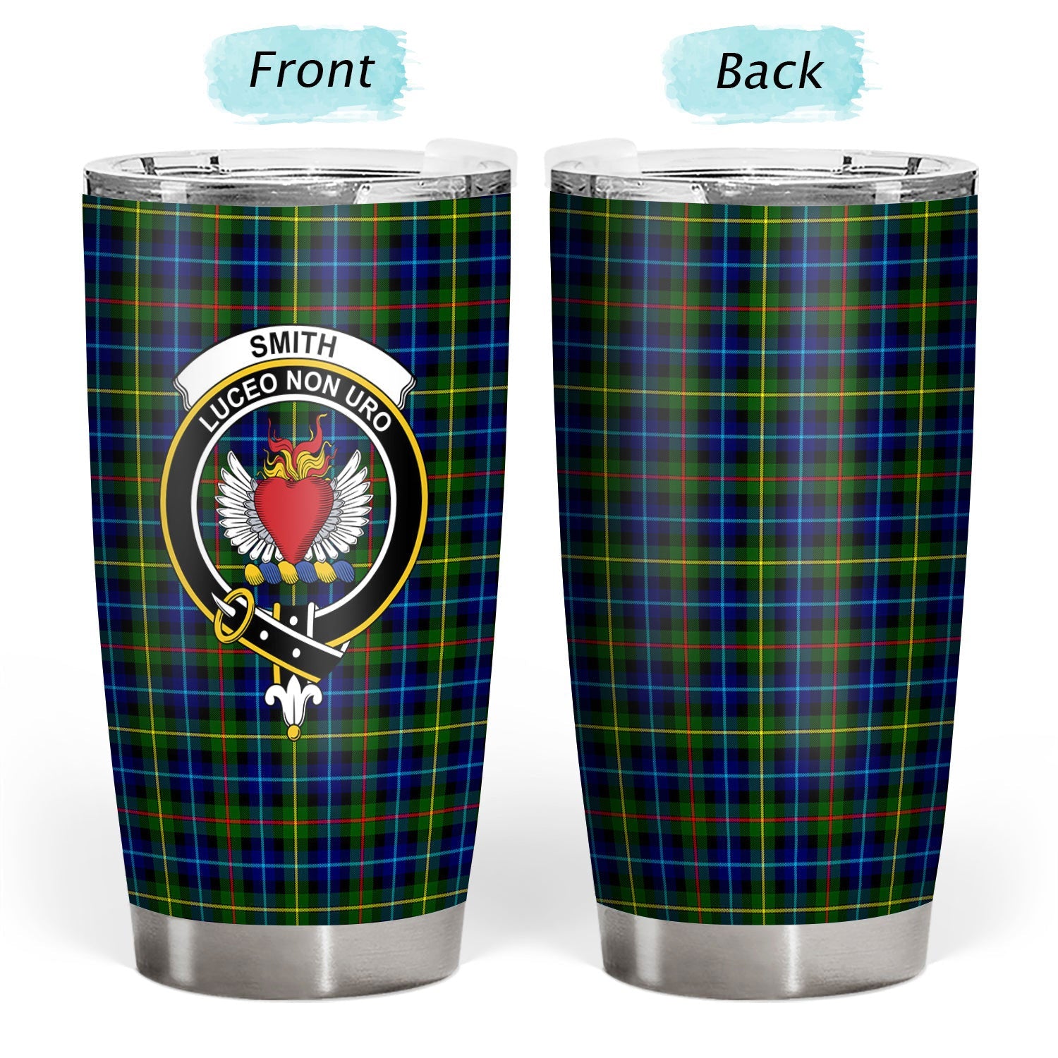 Clan Smith Modern Tartan Crest Tumbler PZ14 Clan Smith Tartan Today   