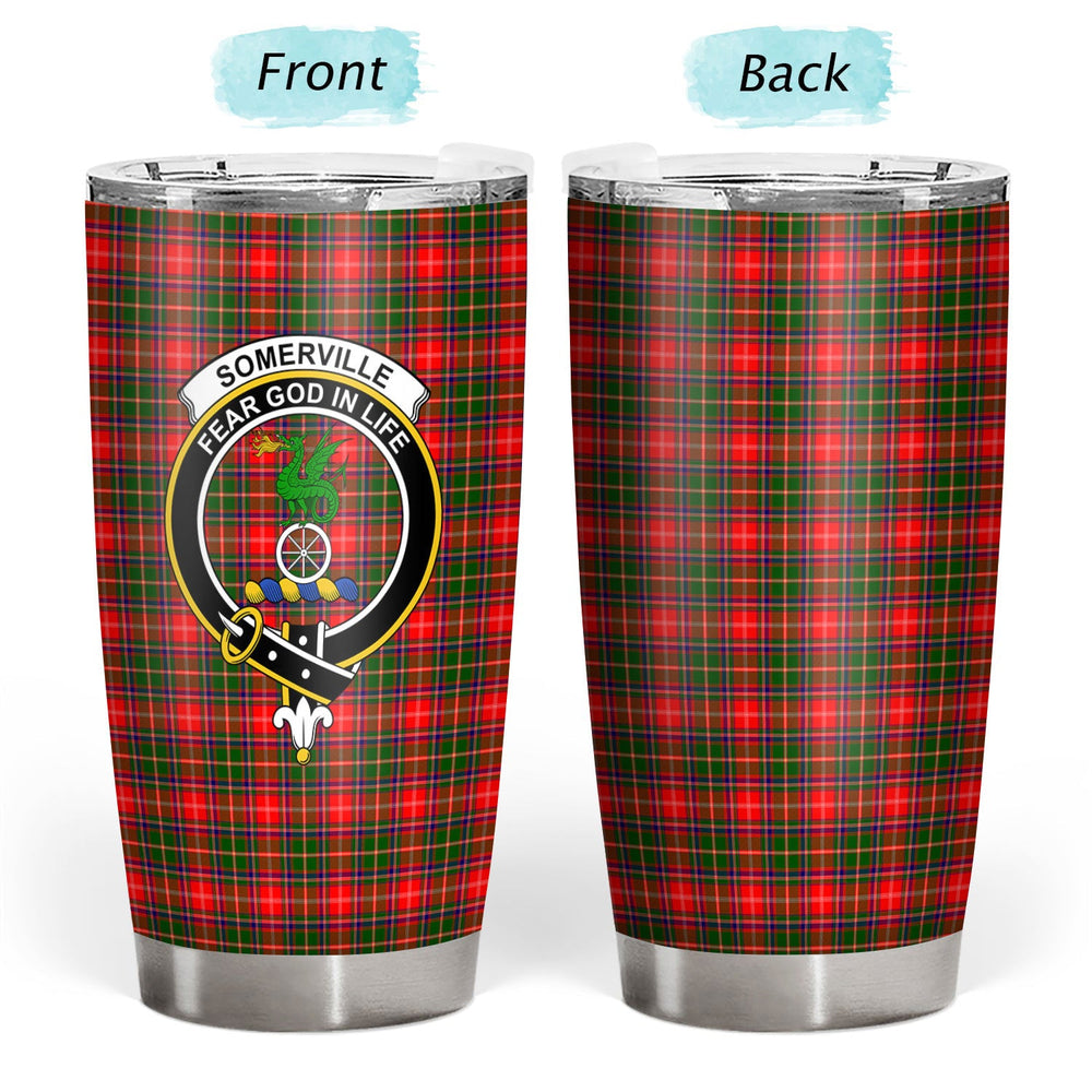 Clan Somerville Tartan Crest Tumbler GB72 Clan Somerville Tartan Today   