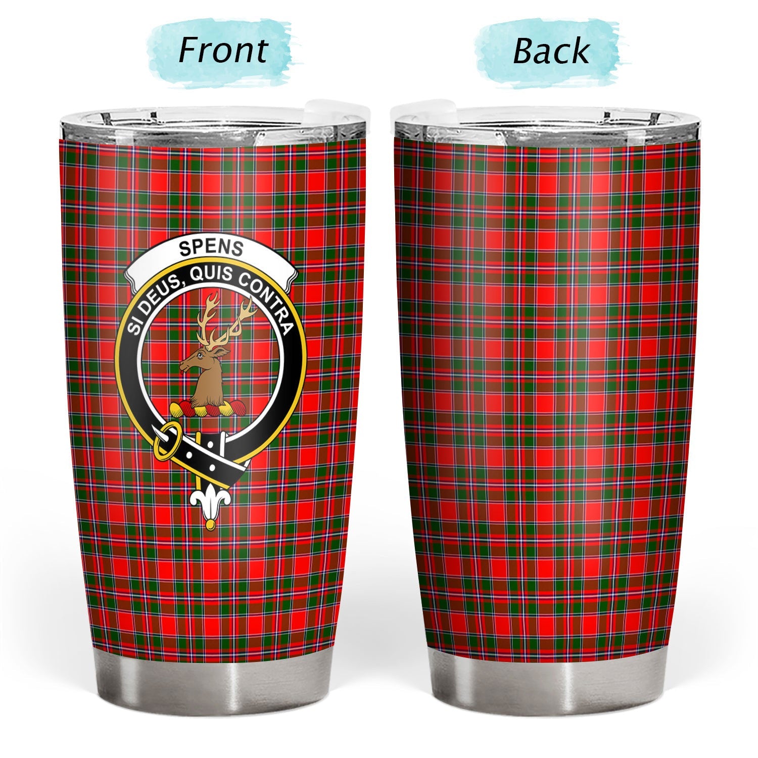 Clan Spens (or Spence) Tartan Crest Tumbler GY73 Clan Spens Tartan Today   