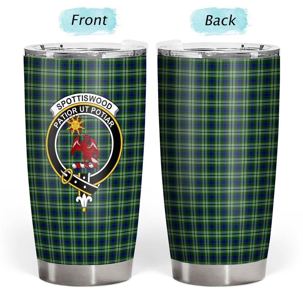 Clan Spottiswood Tartan Crest Tumbler FH32 Clan Spottiswood Tartan Today   