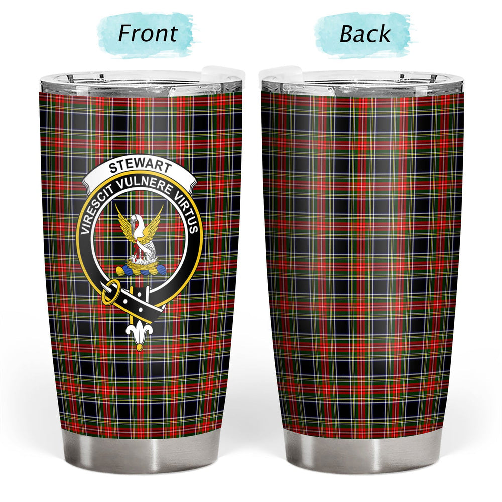 Clan Stewart Black Tartan Crest Tumbler AZ38 Clan Stewart Tartan Today   