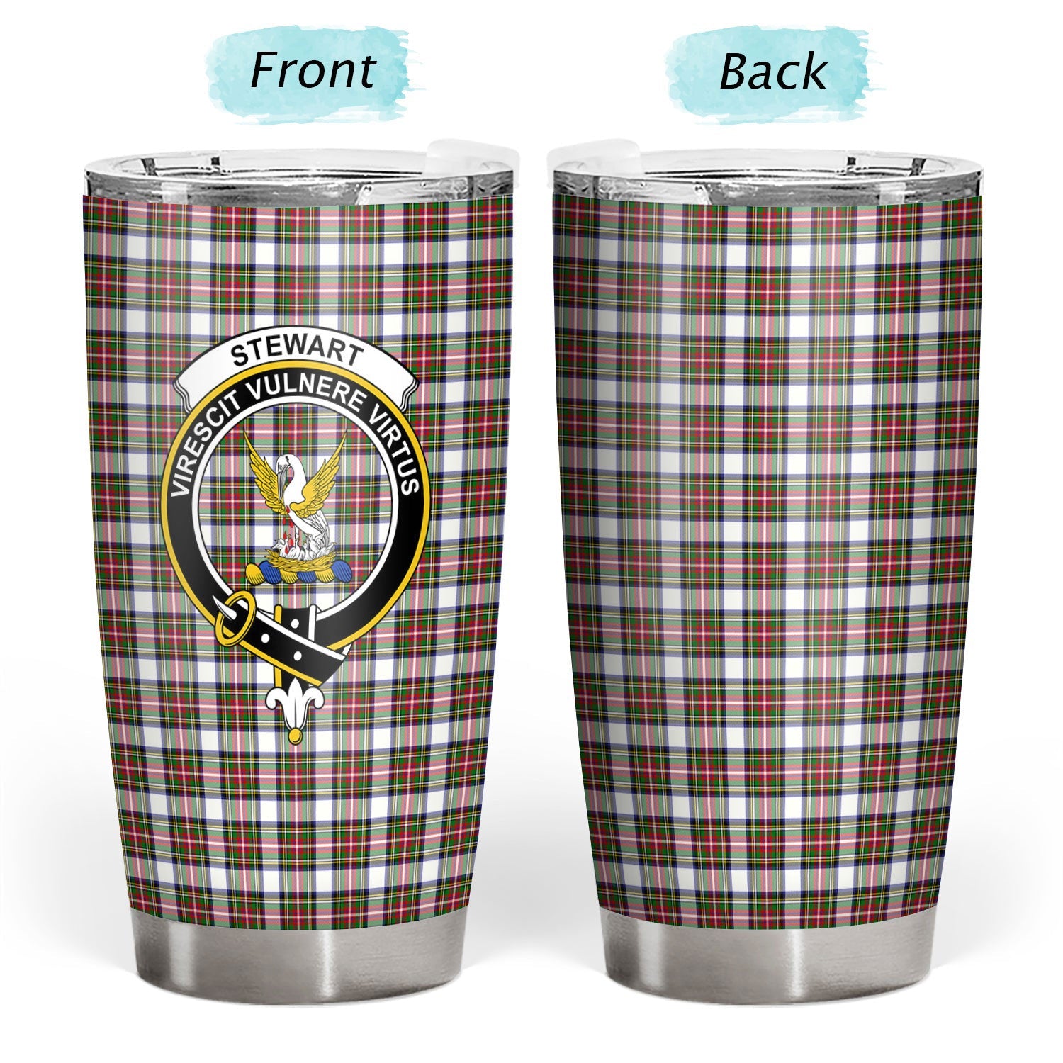 Clan Stewart Dress Modern Tartan Crest Tumbler MR40 Clan Stewart Tartan Today   
