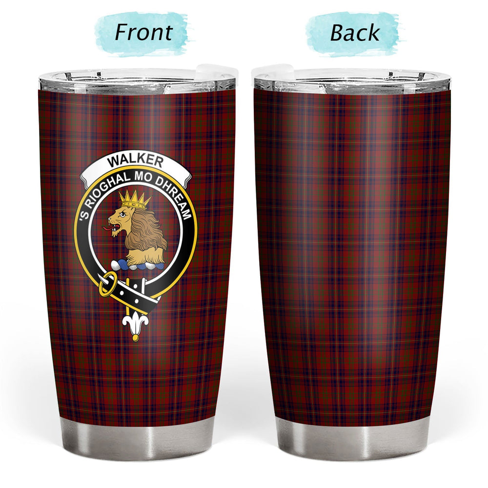 Clan Walker Tartan Crest Tumbler HN83 Clan Hall Tartan Today   