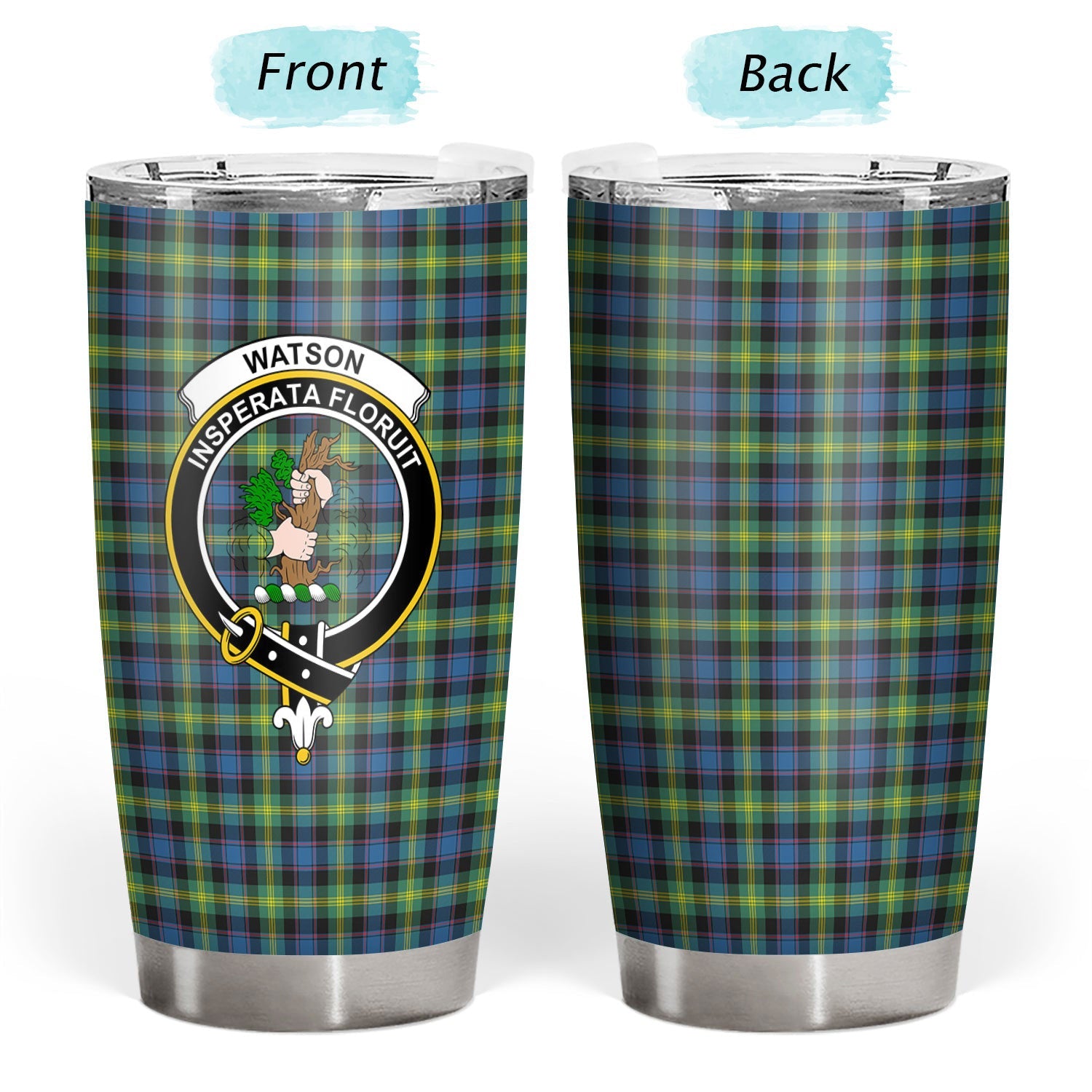 Clan Watson Ancient Tartan Crest Tumbler ZI70 Clan Watson Tartan Today   