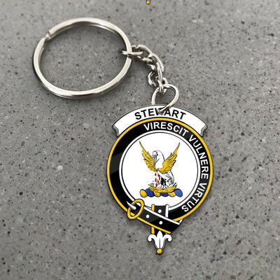 Clan Stewart (High Stewards) Tartan Crest Keychain MD29