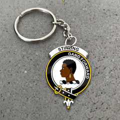 Clan Stirling (of Keir) Tartan Crest Keychain QF43 Clan Stirling Tartan Today   