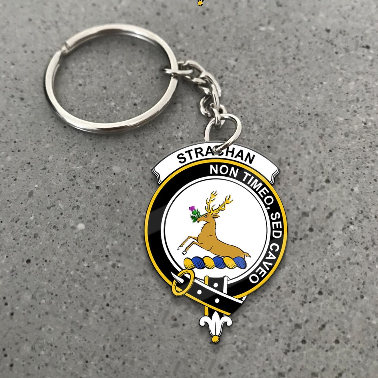 Clan Strachan Tartan Crest Keychain TB91 Clan Strachan Tartan Today   