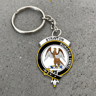 Clan Straiton Tartan Crest Keychain RI68