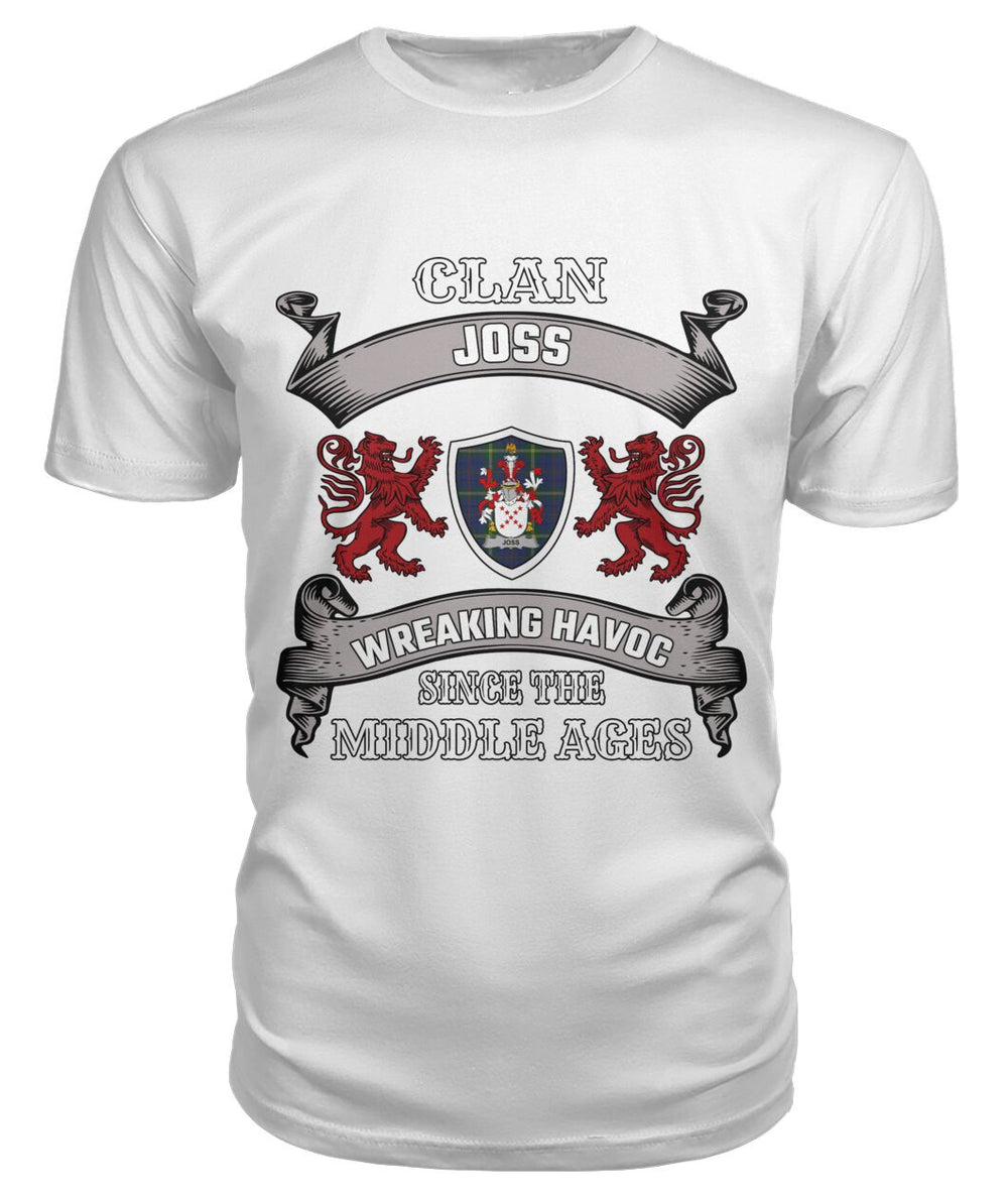 Clan Joss Family Tartan 2D T-ShirtJH35 Joss Tartan 2D T-Shirt Tartan T-Shirt White S Joss Tartan 2D T-Shirt