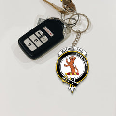 Clan Sutherland I Tartan Crest Keychain FX65 Clan Sutherland Tartan Today   