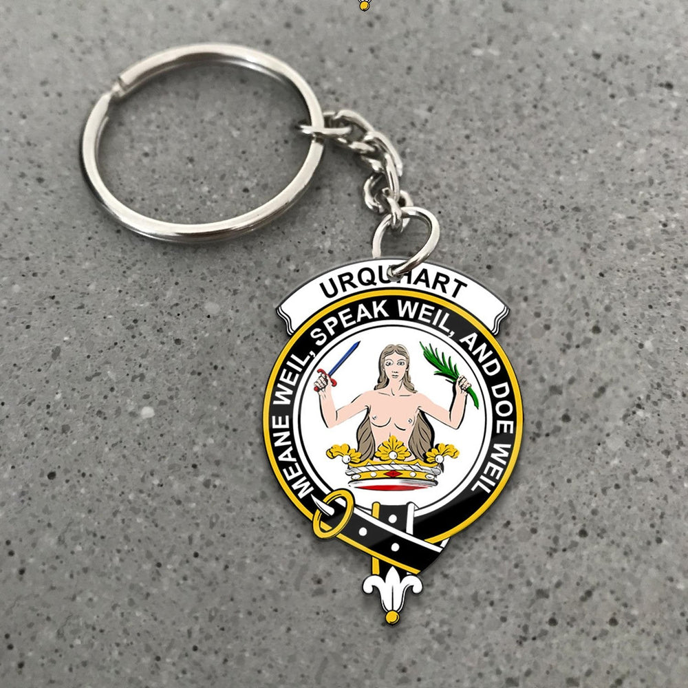 Clan Urquhart Tartan Crest Keychain SC16 Clan Urquhart Tartan Today   