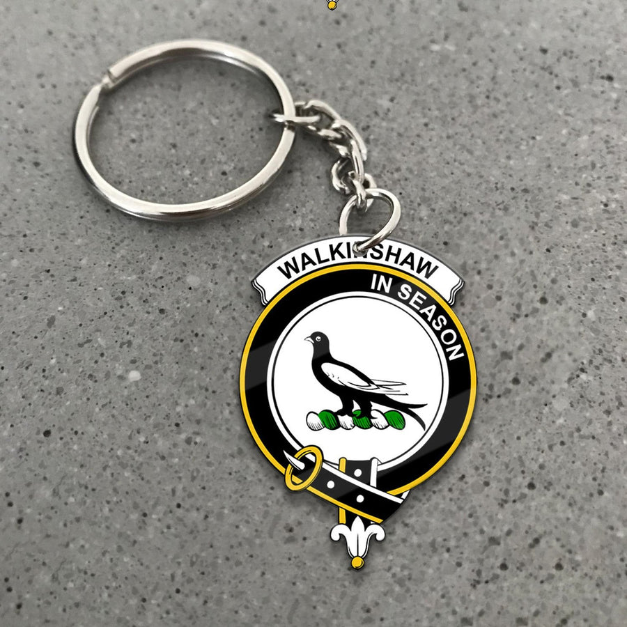 Clan Walkinshaw Tartan Crest Keychain