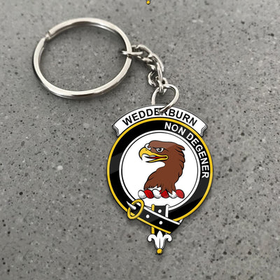 Clan Wedderburn Tartan Crest Keychain BO65