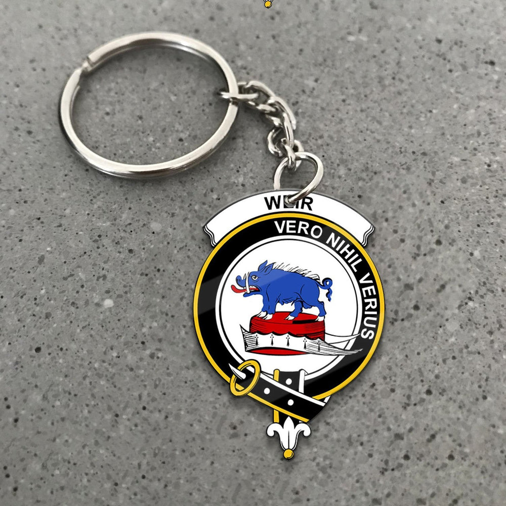 Clan Weir Tartan Crest Keychain SU27 Clan Weir Tartan Today   