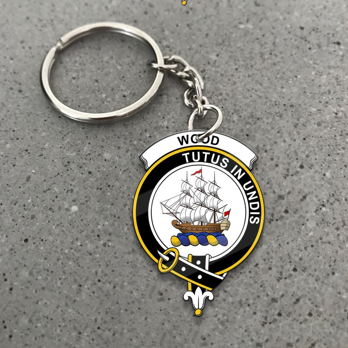 Clan Wood Tartan Crest Keychain ET12 Clan Wood Tartan Today   