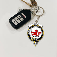 Clan Young Tartan Crest Keychain CE35 Clan Young Tartan Today   