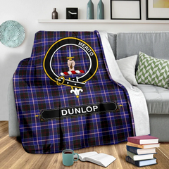Clan Dunlop Tartan Crest Blanket 3 Sizes XF99 Clan Dunlop Tartan Today   