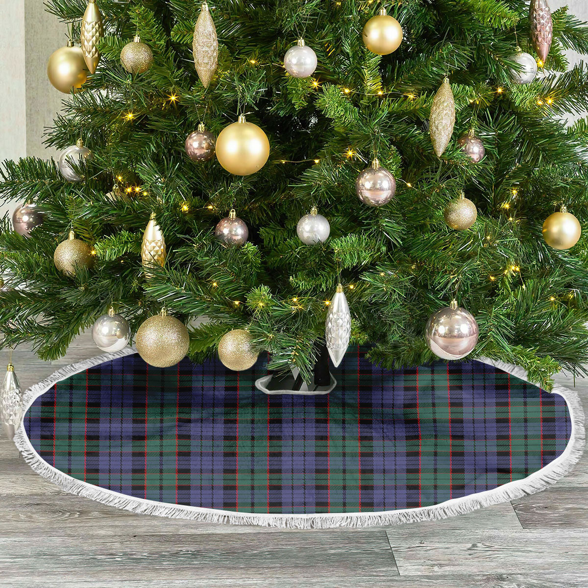 Clan Fletcher Modern Tartan Christmas Tree Skirt SV52 Fletcher Modern Tartan Tartan Christmas   