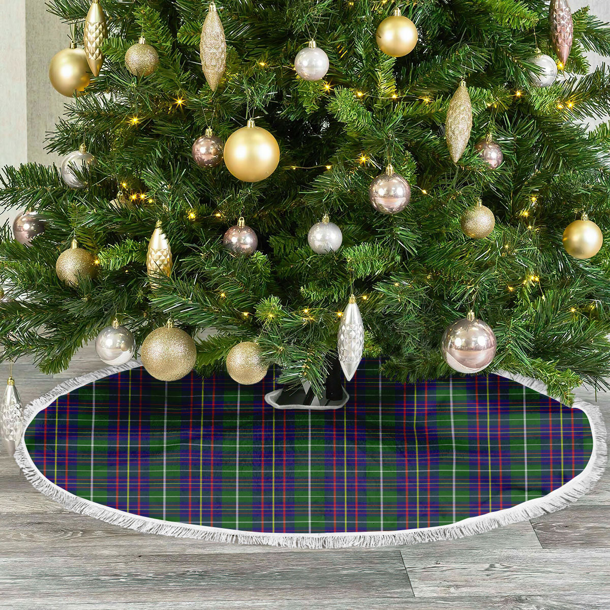 Clan Inglis Modern Tartan Christmas Tree Skirt VY74 Inglis Modern Tartan Tartan Christmas   