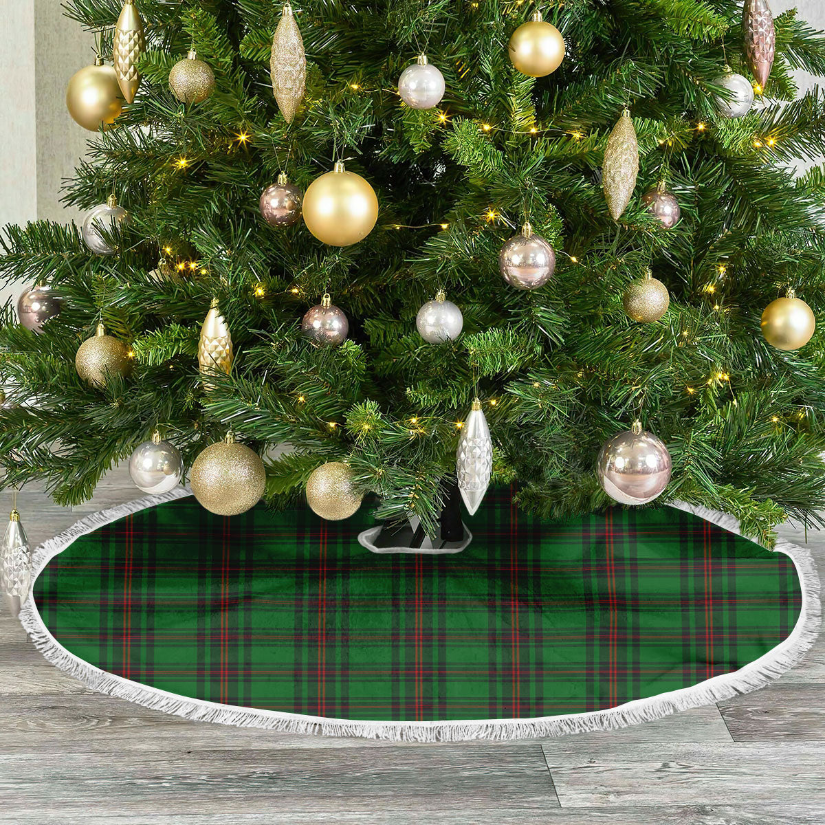 Clan Lundin Tartan Christmas Tree Skirt IO58 Lundin Tartan Tartan Christmas   