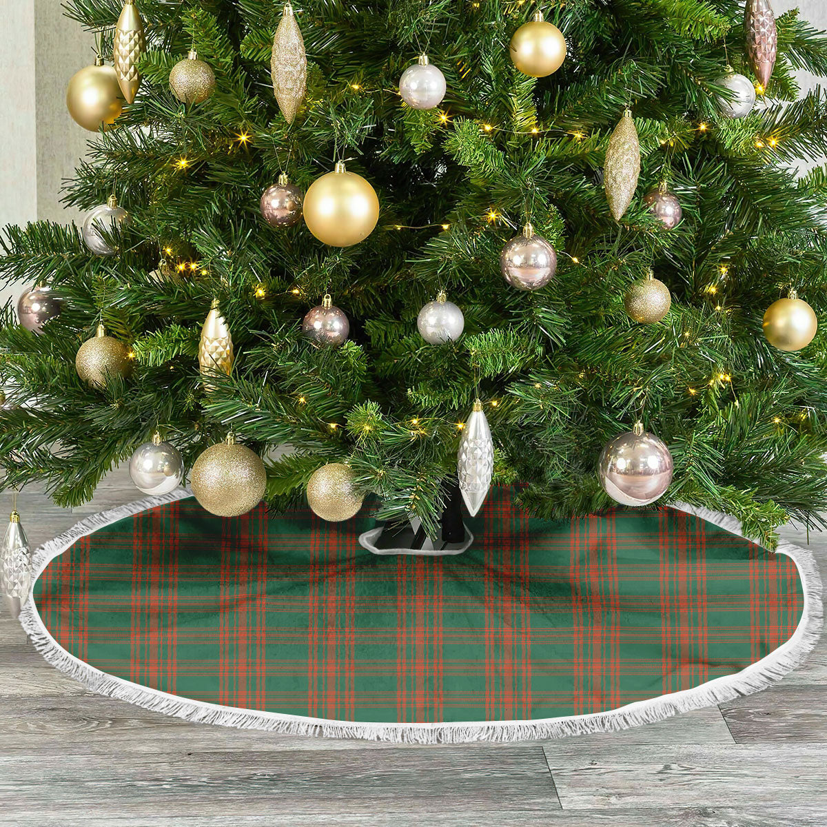 Clan Menzies Green Ancient Tartan Christmas Tree Skirt VR41 Menzies Green Ancient Tartan Tartan Christmas   
