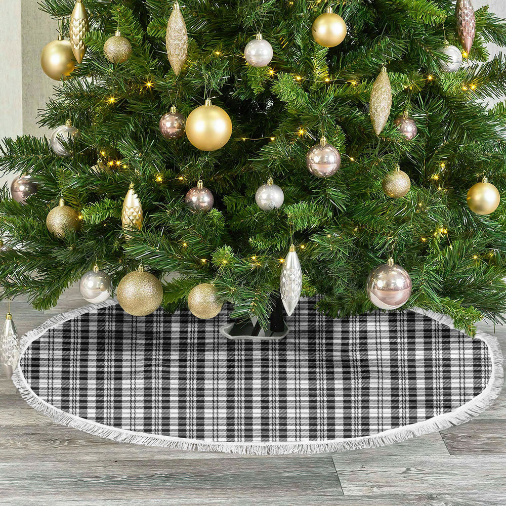 Clan Scott Black & White Modern Tartan Christmas Tree Skirt SA85 Scott Black & White Modern Tartan Tartan Christmas   