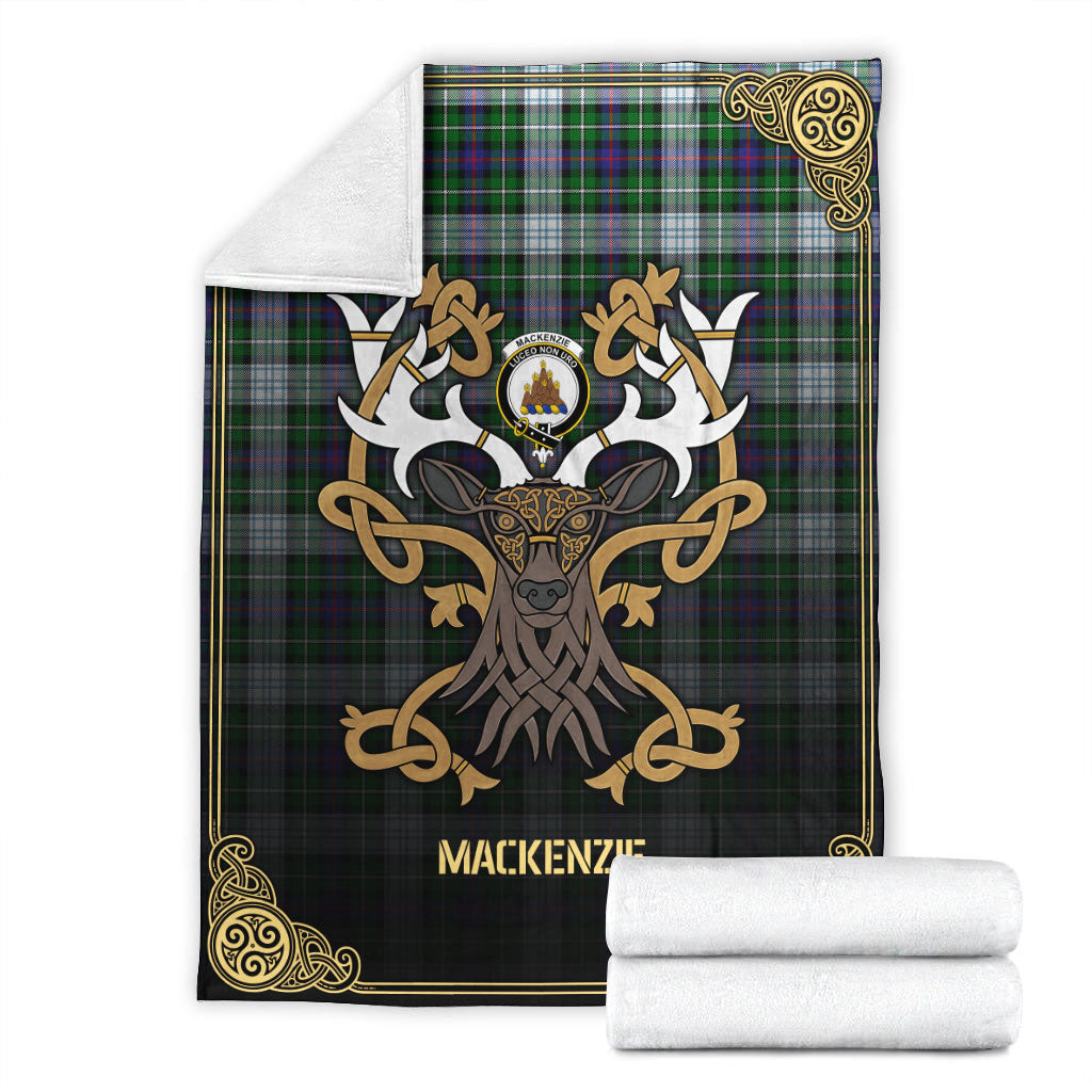 Clan MacKenzie Dress Modern Tartan Crest Premium Blanket Celtic Stag Style XM74 Clan MacKenzie Clan MacKenzie   