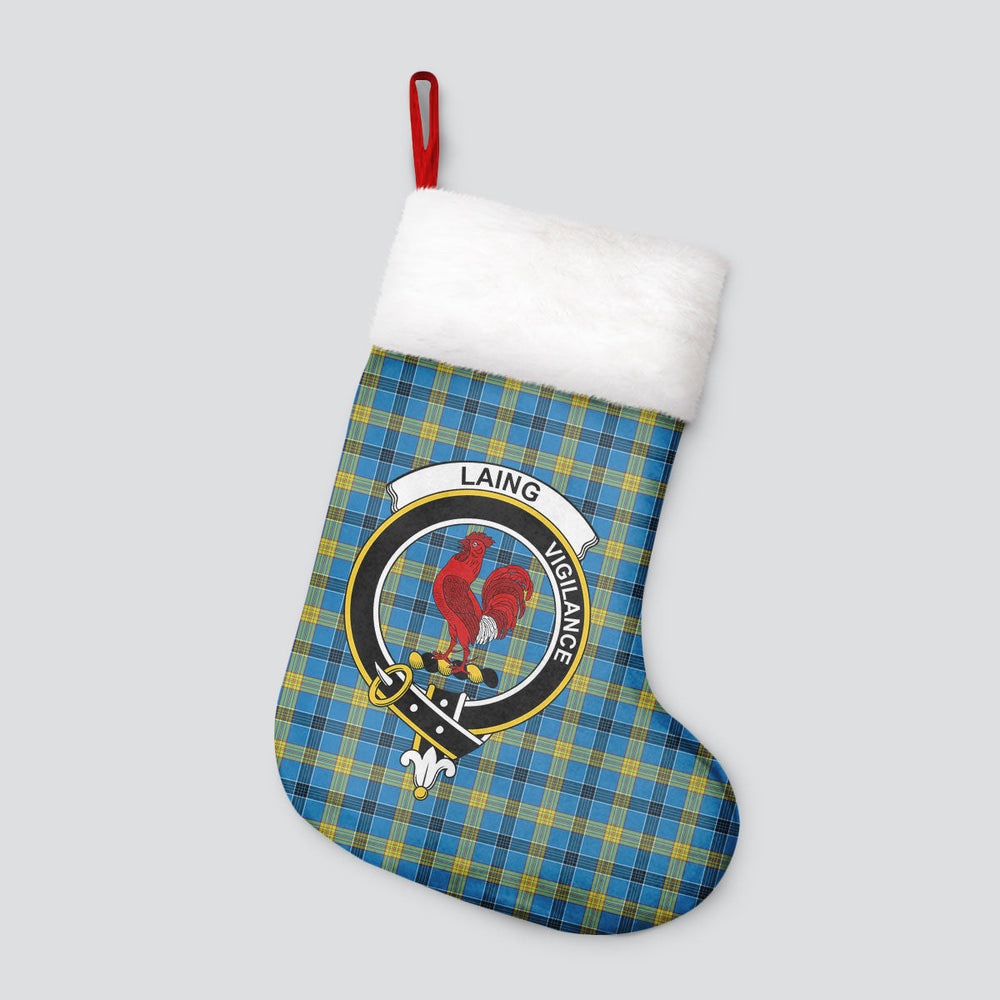 Clan Laing Tartan Crest Christmas Stocking HB34 Laing Tartan Tartan Stocking   